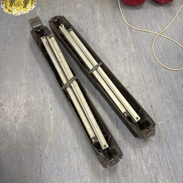 Large Stanley folding sawhorse in used condition.