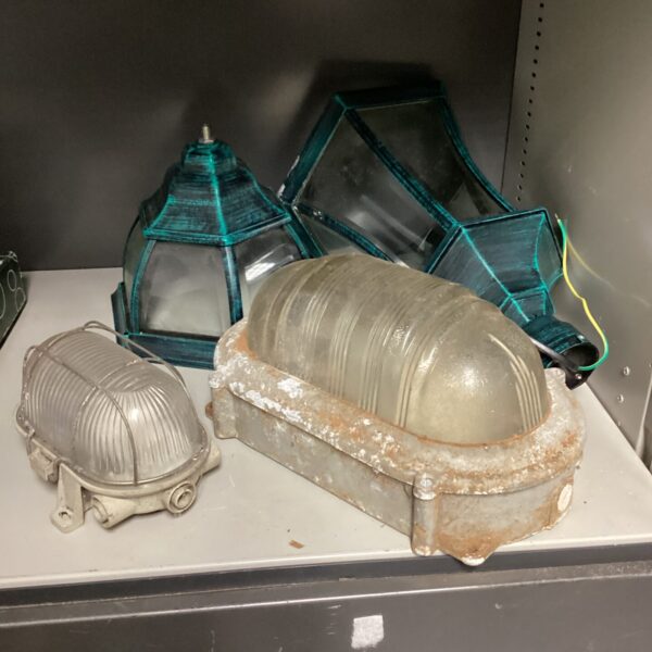 Vintage Coughtrie Ltd bulkhead light, industrial marine lighting.