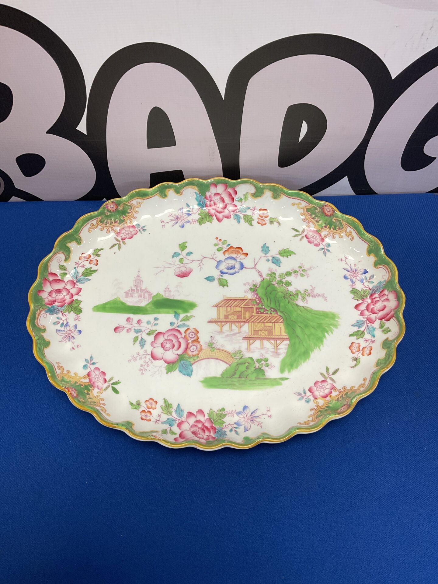 042 antique royal doulton pagoda serving plate