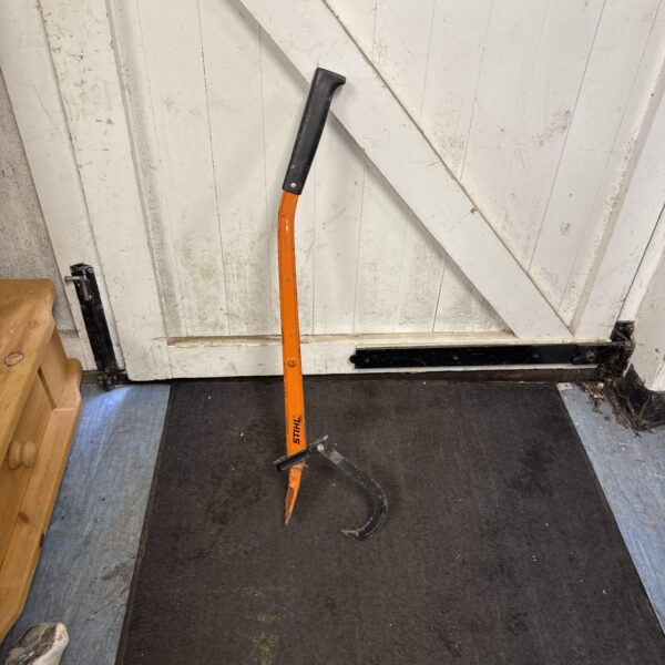 Stihl log grabber tool for handling timber and firewood.