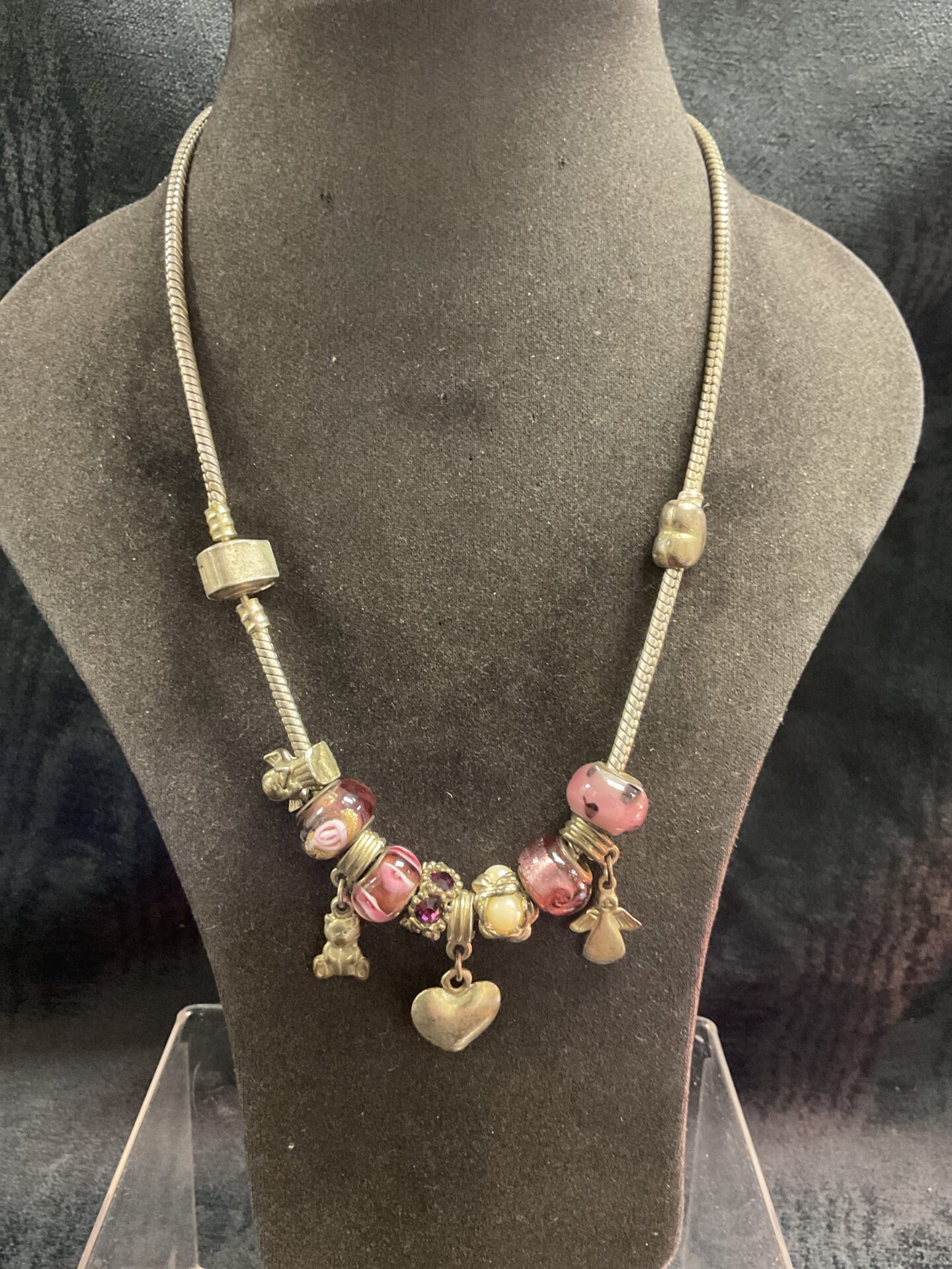 851 Glass Murano style beads Necklace “Made for an Angel”