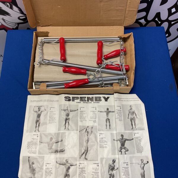 Vintage Spendy chest expander in original packaging.