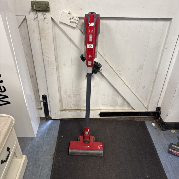 Used Dirt Devil corded vacuum cleaner for home cleaning.