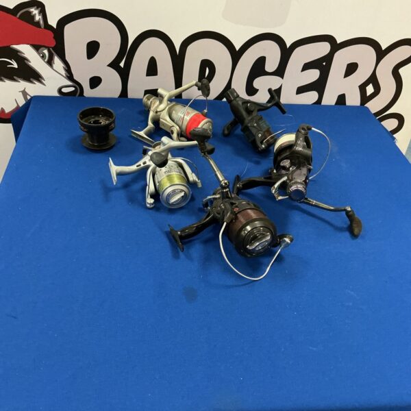 Vintage Shimano fishing reel, classic baitcasting design.