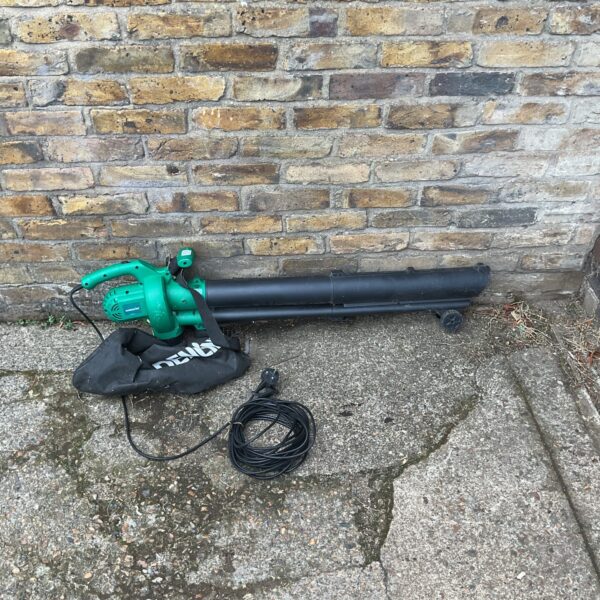 Garden vac and blower for clearing leaves and debris.