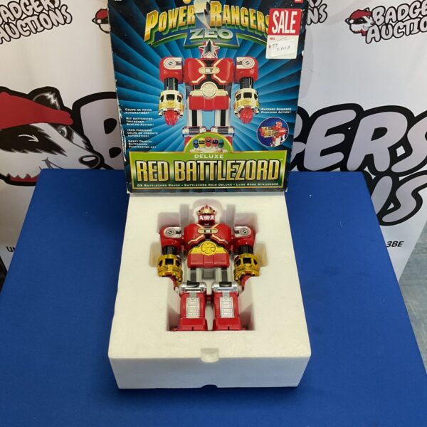 Boxed Power Rangers Zeo Red Battlezord vintage action figure.
