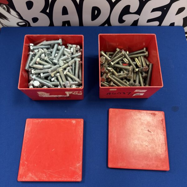Large lot of metal bolts for construction and DIY projects.