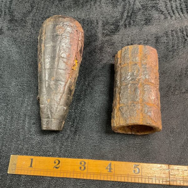 Ww1 trench art shell case inscribed with Newton Pippin No22 Rifle Brigade.