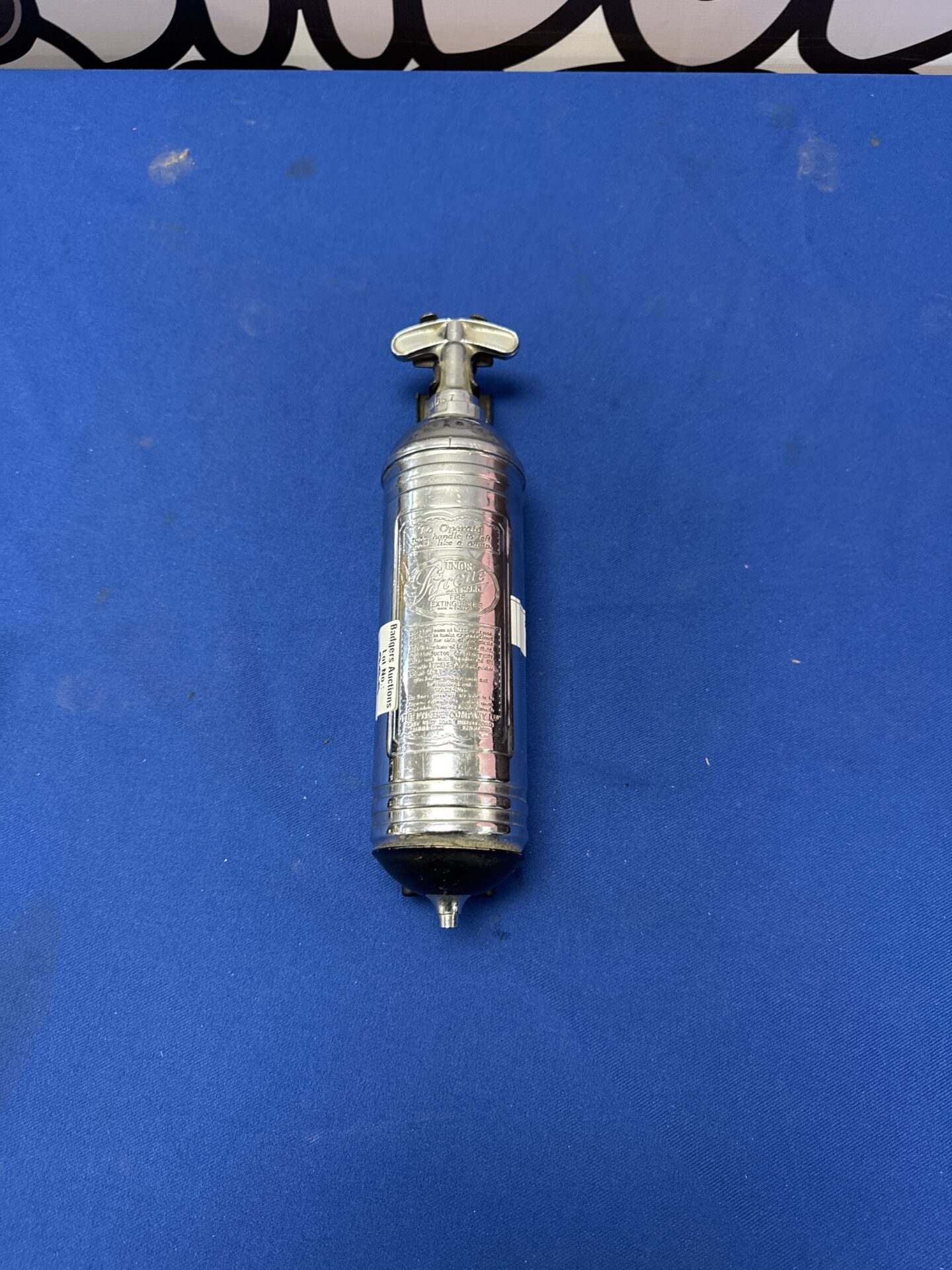 938 Classic car Pyrene fire extinguisher dated 1957