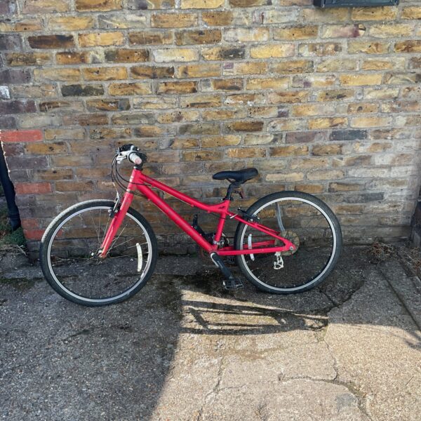 Red Carrera Jr Fit mountain bike for young riders.
