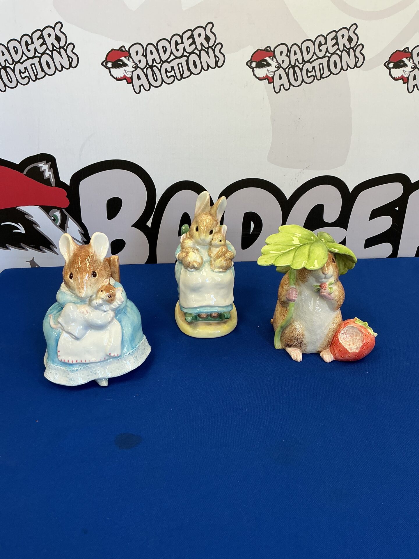 245 Three Border fine arts Enesco Beatrix Potter moneyboxes