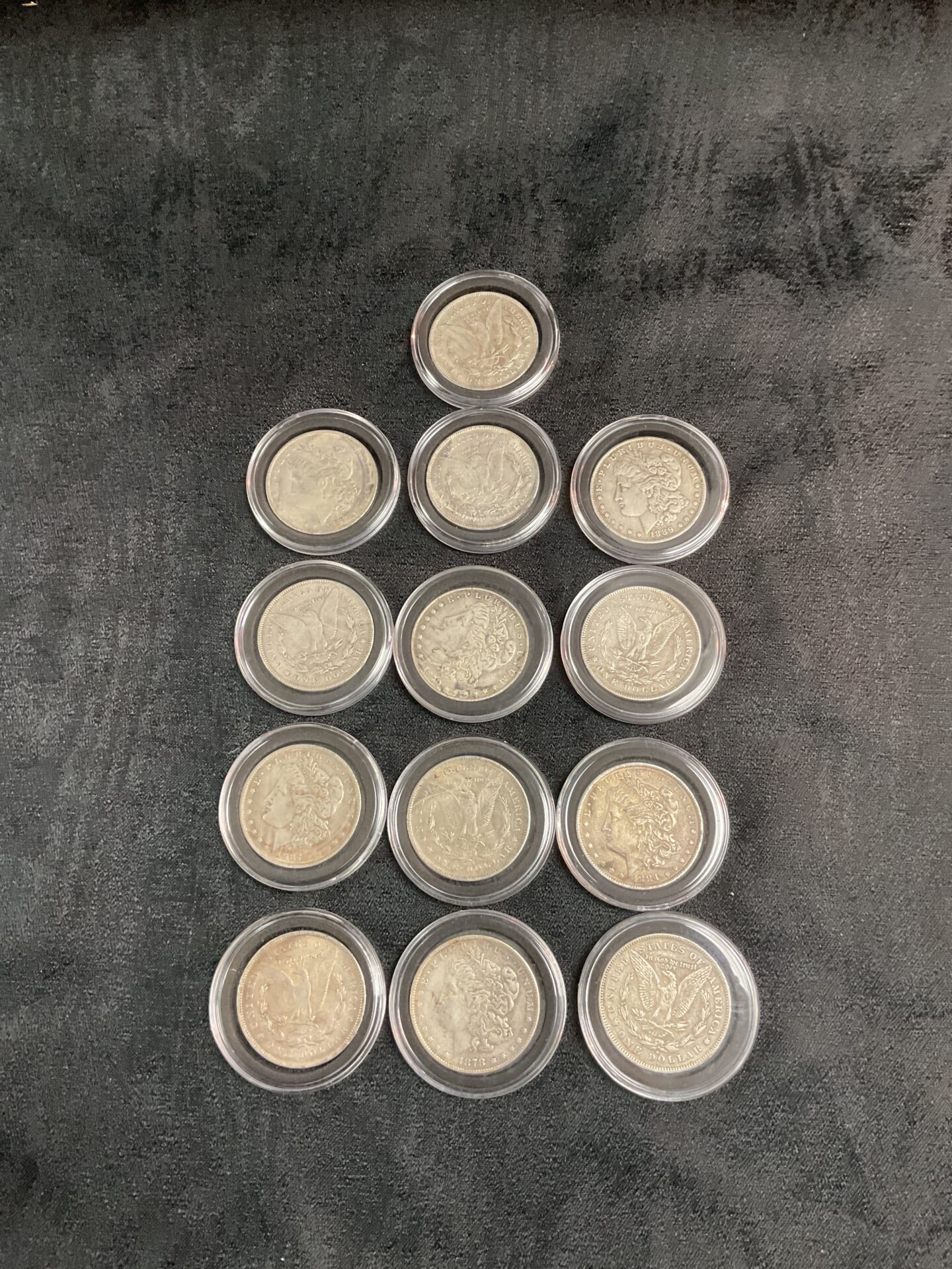 839 Thirteen reproduction Morgan Dollar Coins