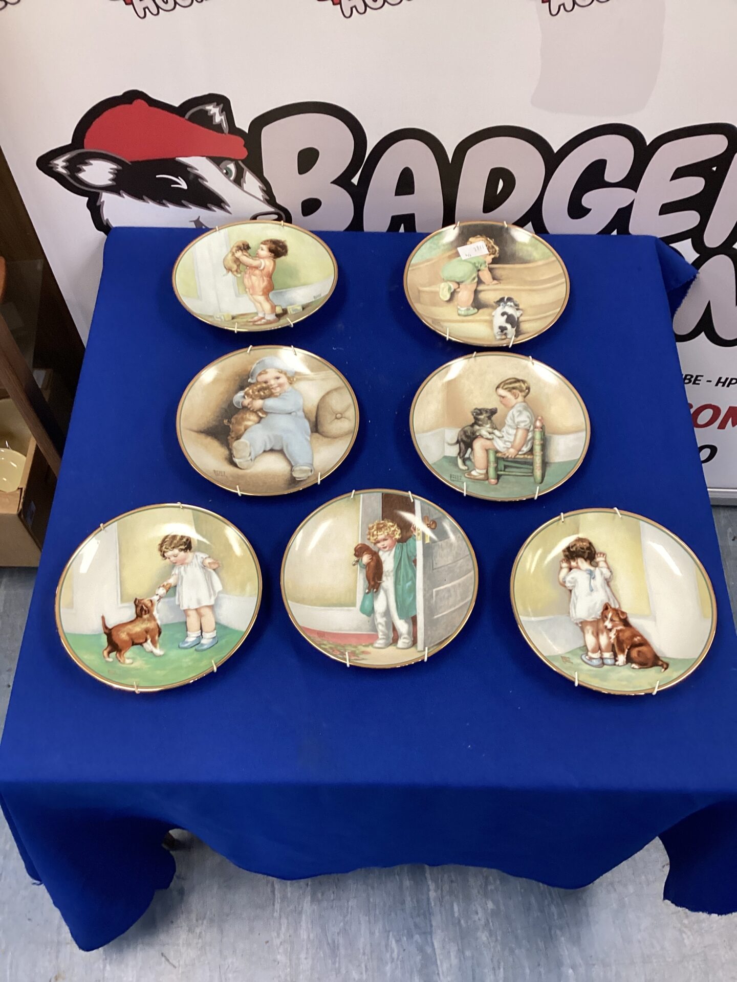 338 Selection of Bessie Pease Wall hanging plates