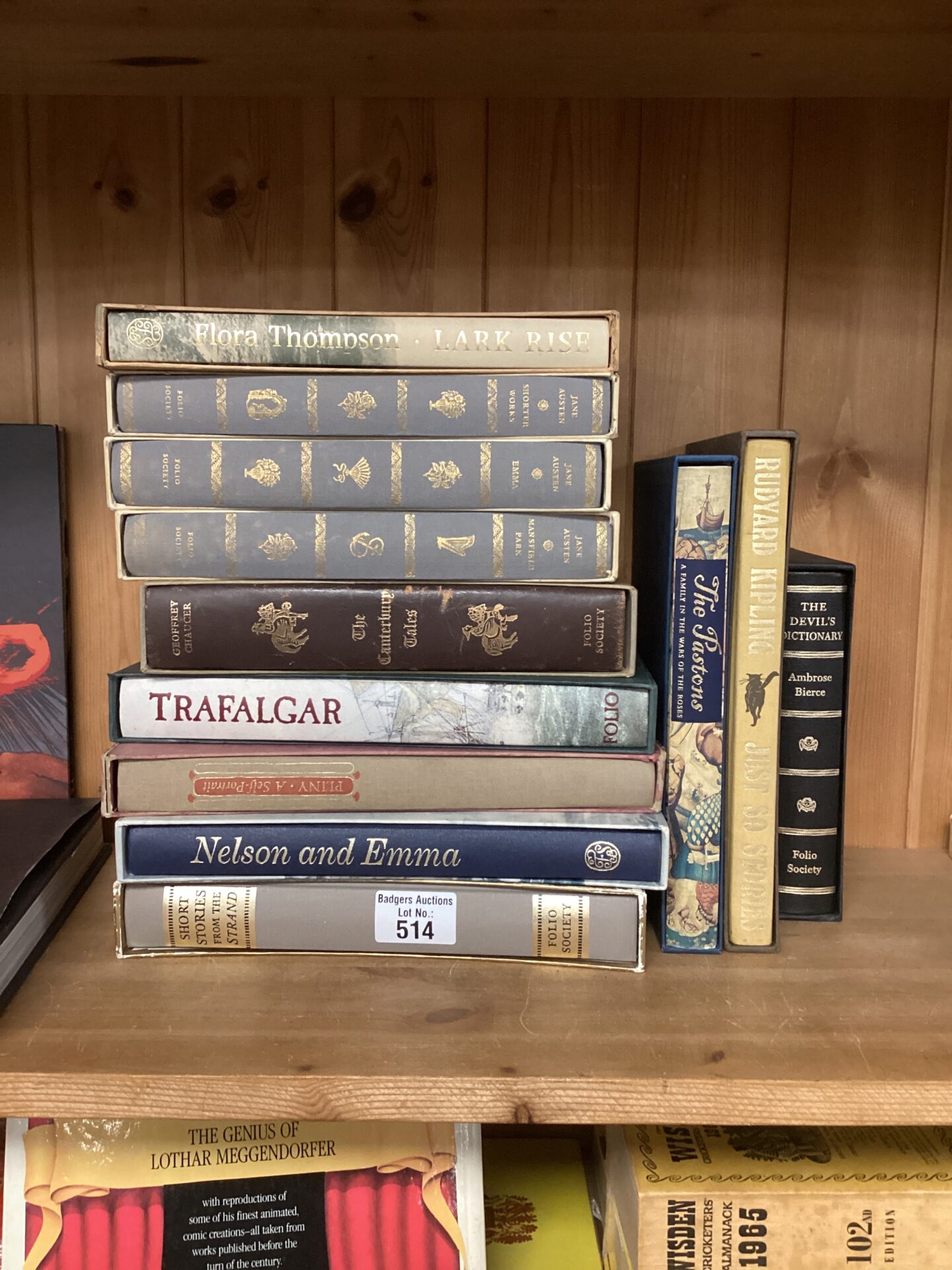 514 A bundle of folio society books inc the devil’s dictionary & rudyard kipling