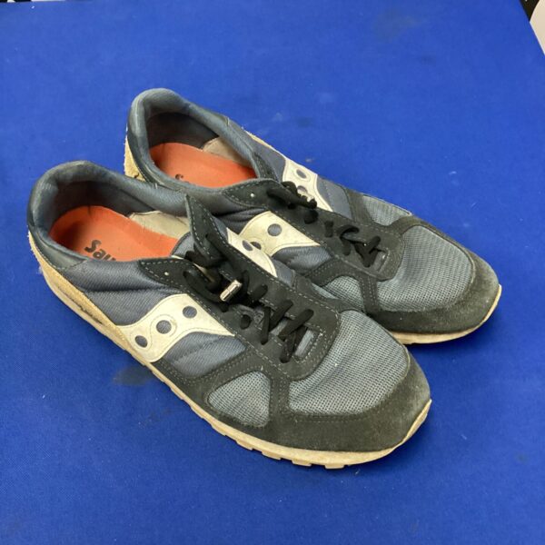 Vintage size 13 Saucony running shoes for collectors.