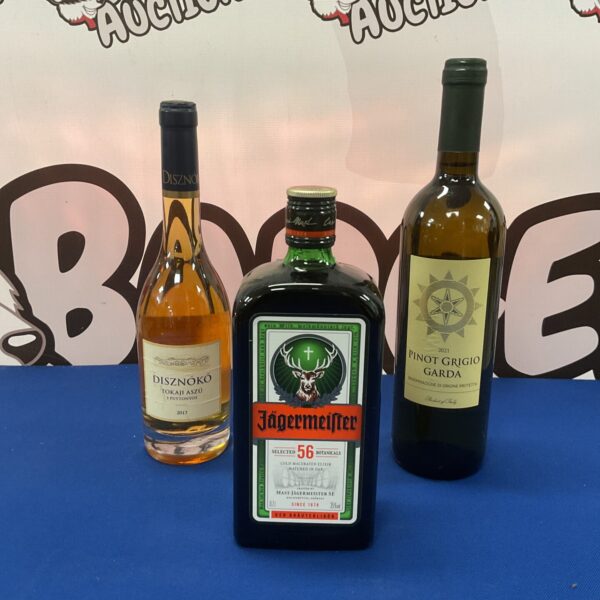 Mixed lot of wine and spirits including Jagermeister and Disznoko.