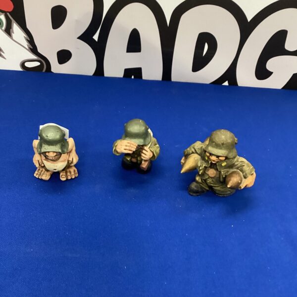 Vintage Sturmtruppen figures from the Bonvi comic strip.