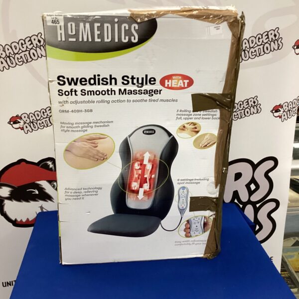 Vintage Homedics Swedish massager, model ORM-409, for back and shoulder relief.