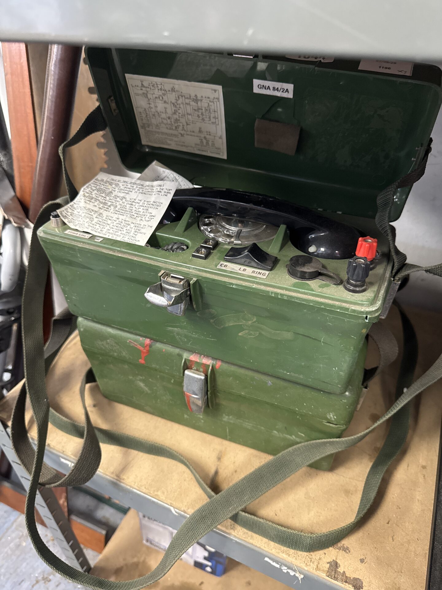 1044 Three tele bt 704c field telephones