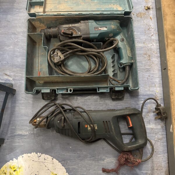 Vintage Makita hammer drill in its original carrying case.