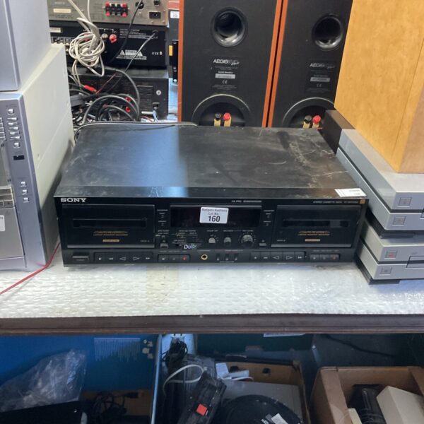Vintage Sony TC-WR701ES cassette deck for audio enthusiasts.