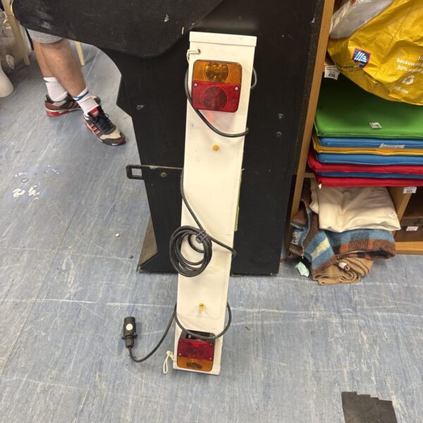 Used trailer lightboard with multi-pin connector and lights.