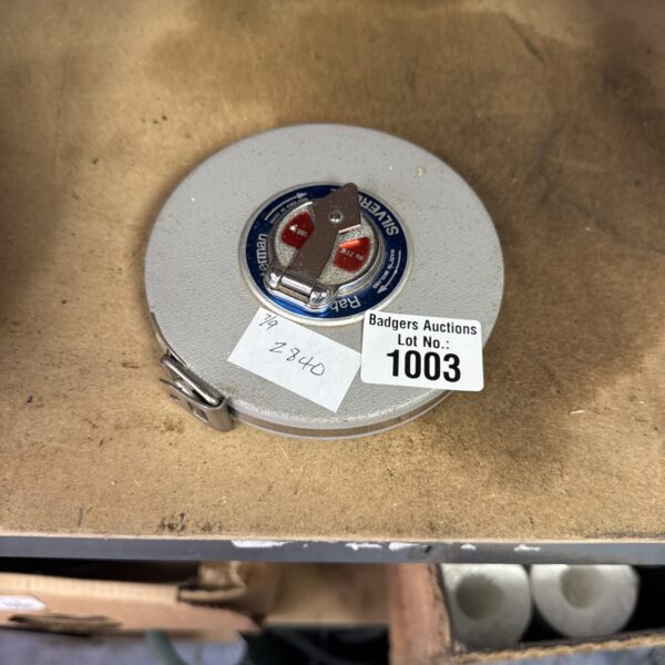 Vintage Rabone Chesterman Silverline tape measure in used condition.