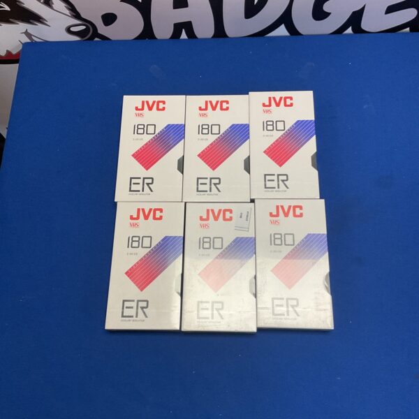 Sealed box of vintage JVC ER VHS tapes for collectors.