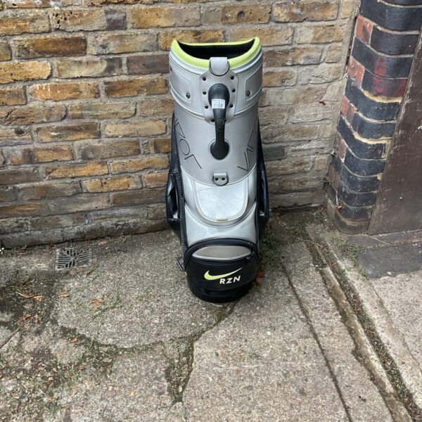 Nike RZN Tour golf bag, showing wear and tear.