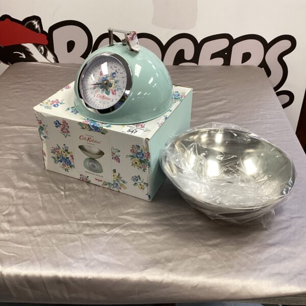 Vintage Cath Kidston floral scales for kitchen use.
