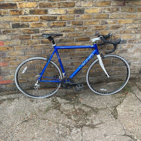 Blue Viking Vittoria road bike, vintage cycling bicycle.