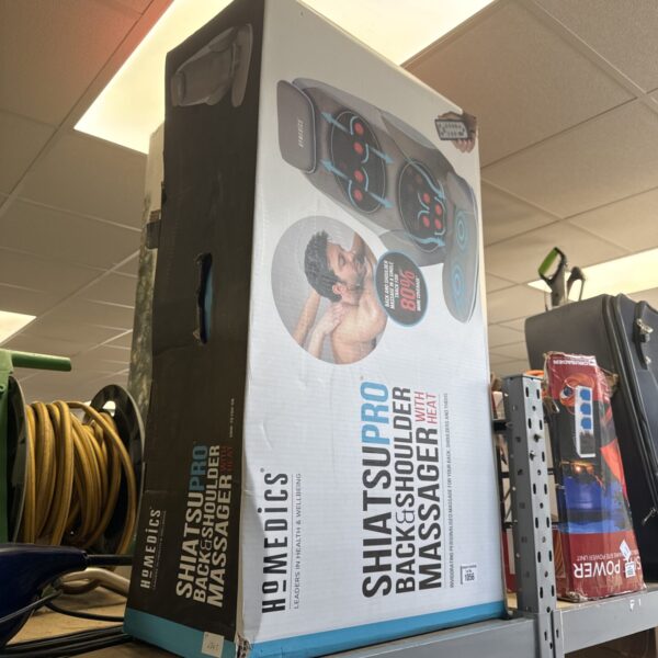 Homedics Shiatsu back and shoulder massager in box.