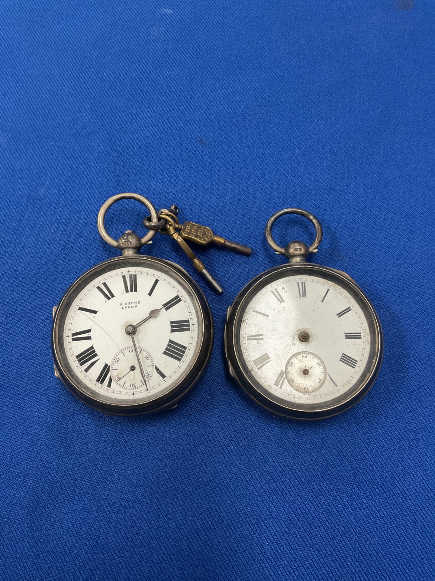 863 Two 925 sterling silver cased pocket watches