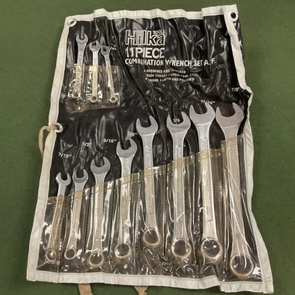 Vintage Hilka combination wrench set with AF spanners.