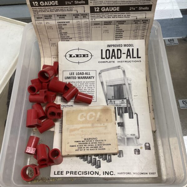 Vintage Lee Load All shotgun reloading instructions booklet.