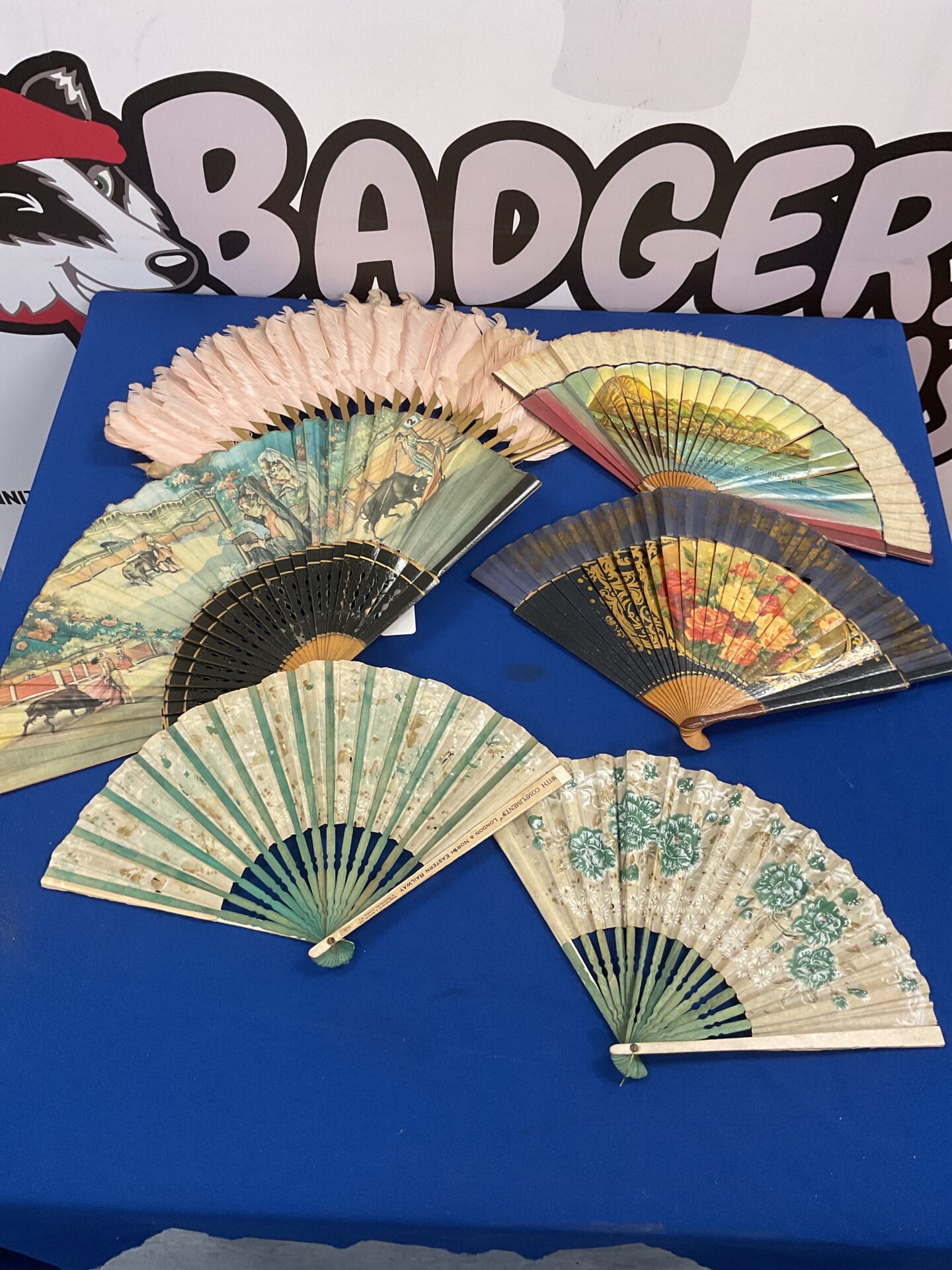 743 collection of vintage fans inc british railway L N E R