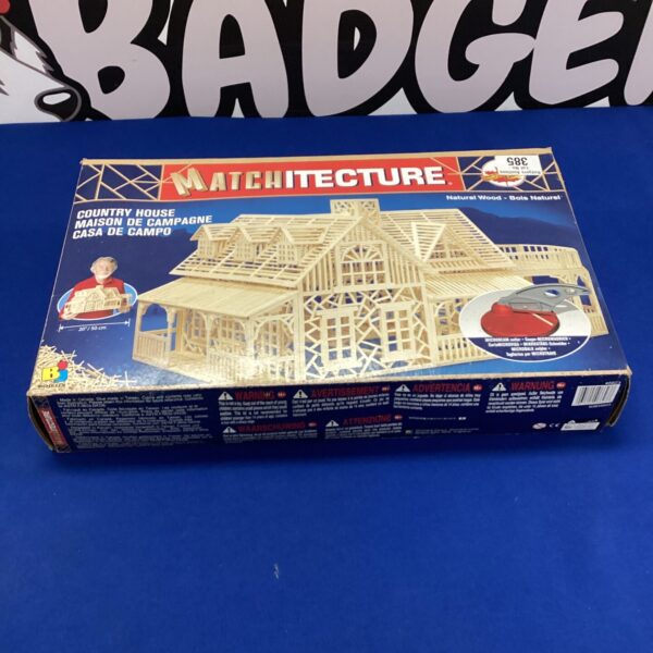 Vintage Matchitecture model kit for building a wooden house.