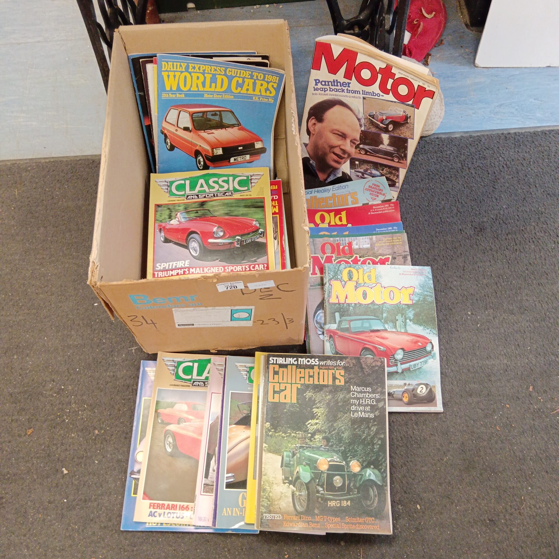 720 Collection of classic car magazines including old motor & car collectors magazines