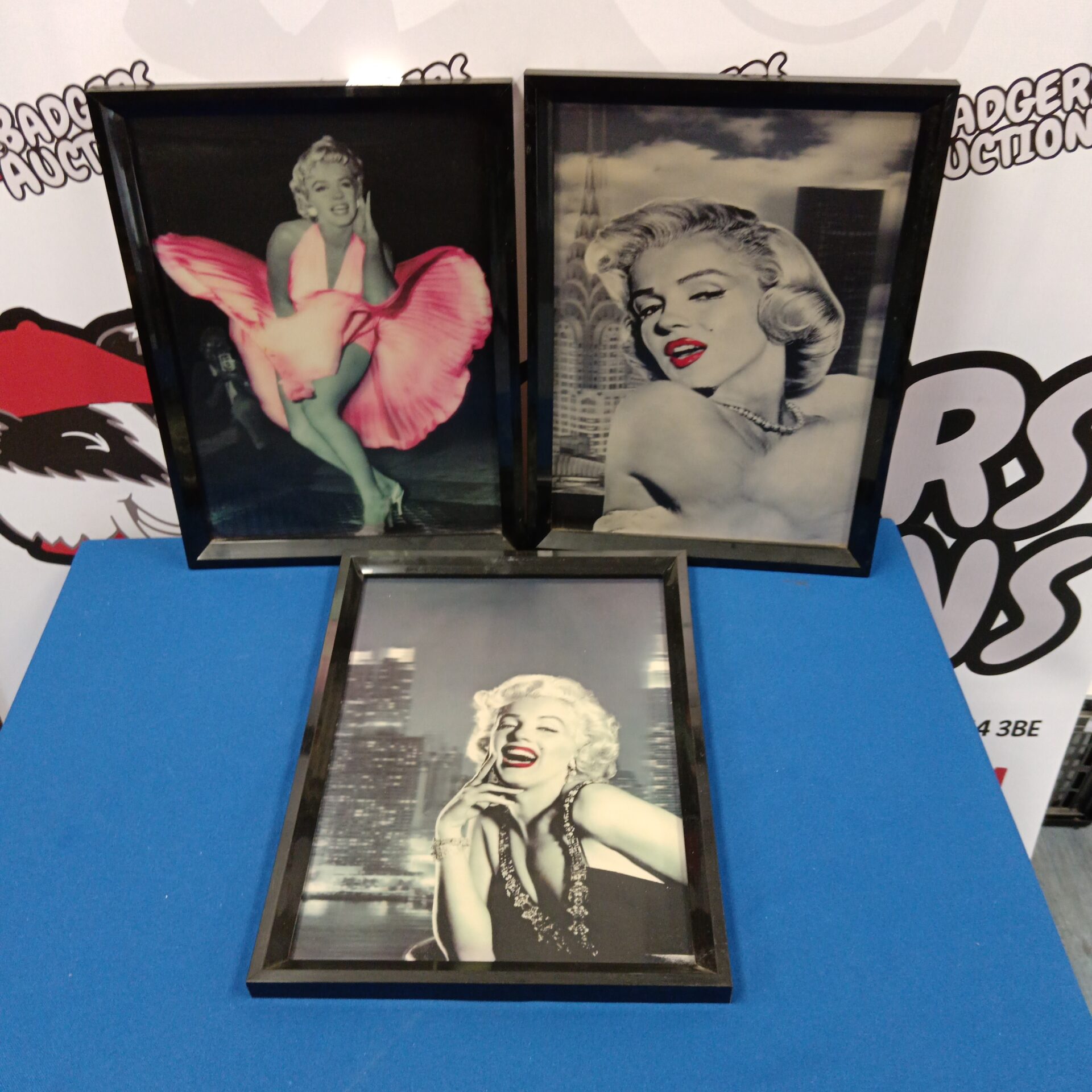 729 Three Marilyn monroe lenticular prints