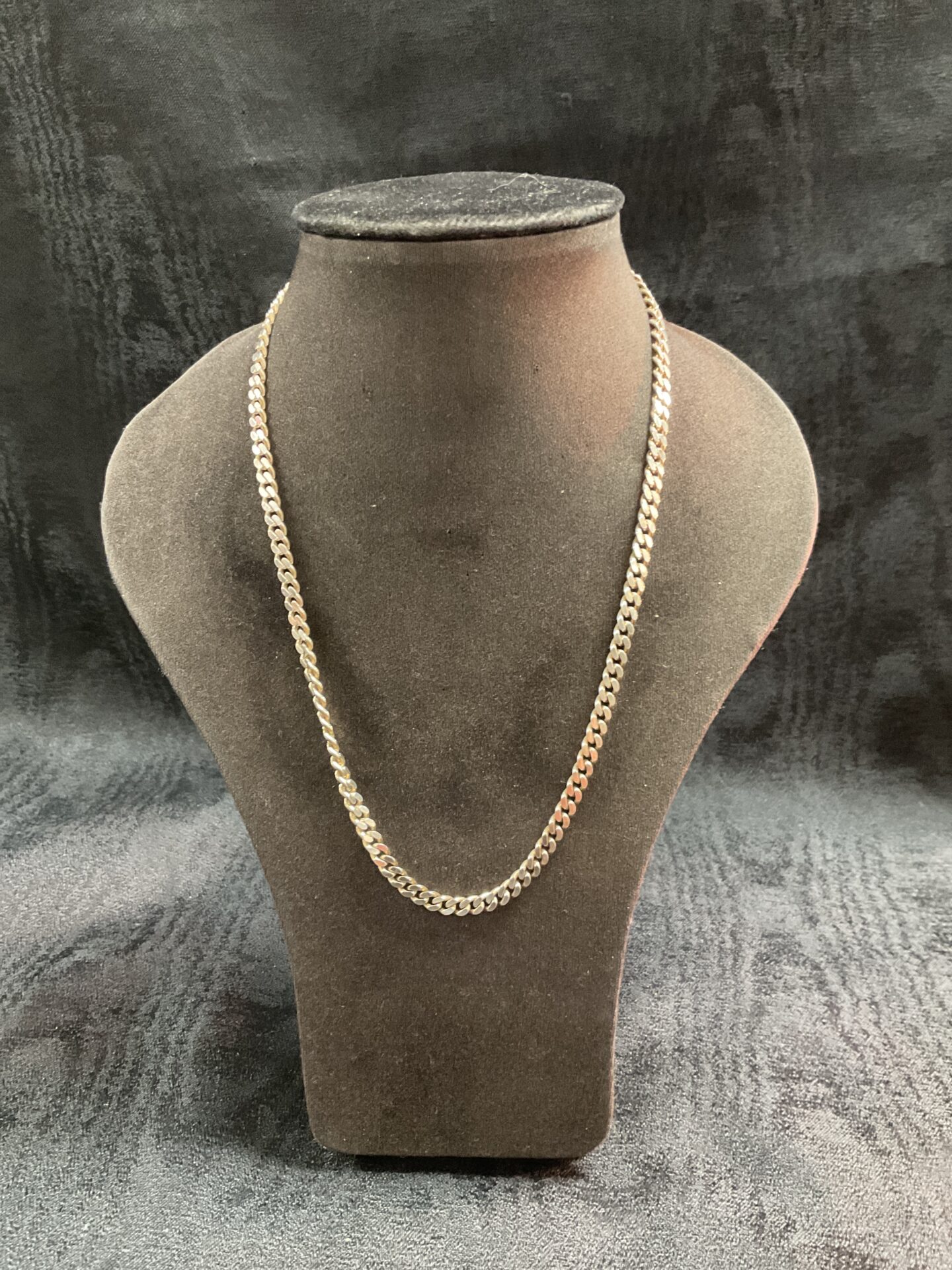 933 925 silver curb chain 18” necklace 24.6g