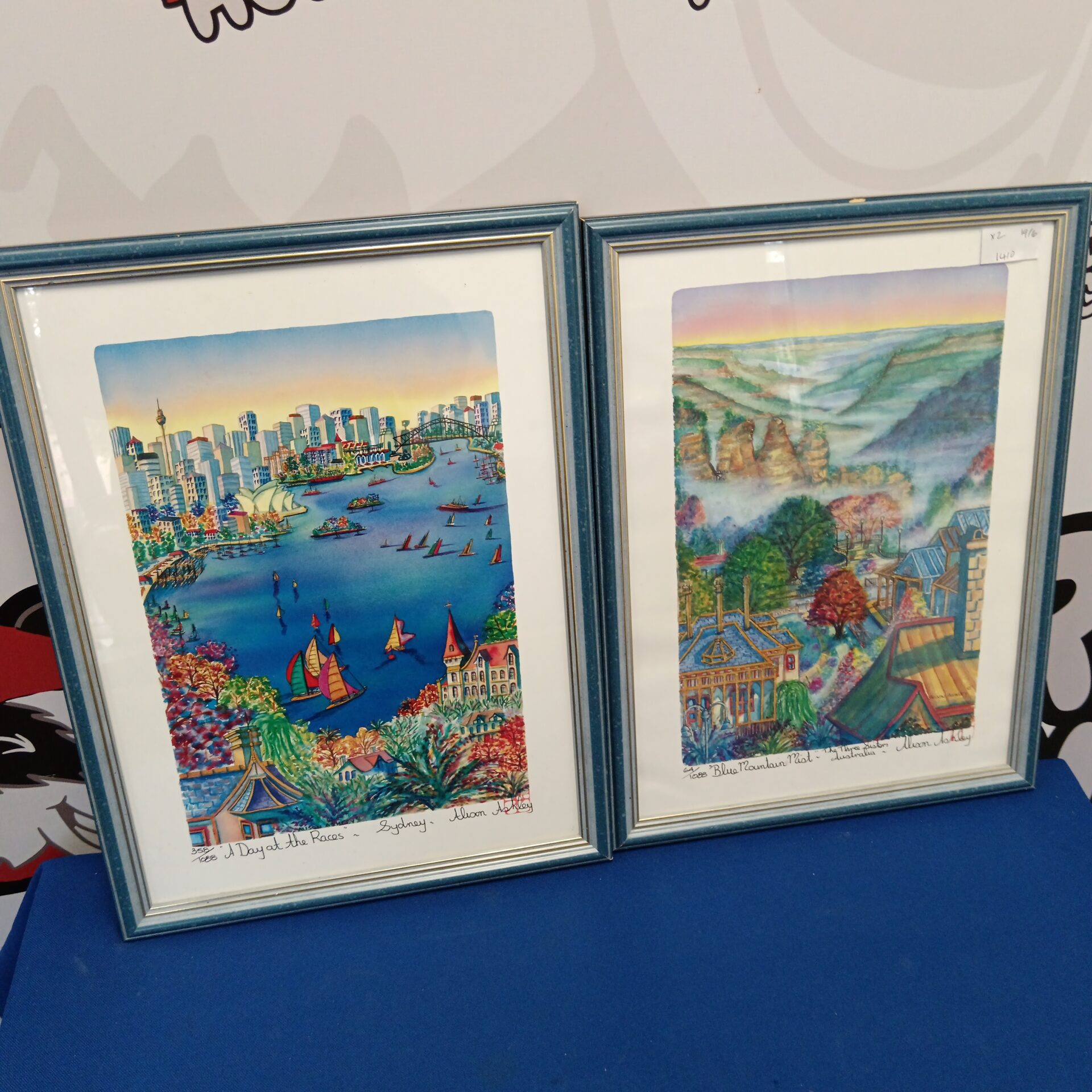 763 Pair of Alison Ashley signed limited edition Australian prints
