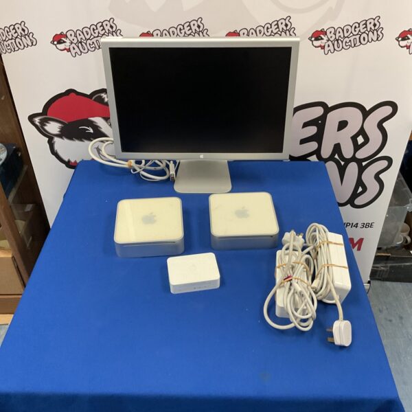 Apple Mac Mini bundle with Cinema Display monitor for vintage computing.