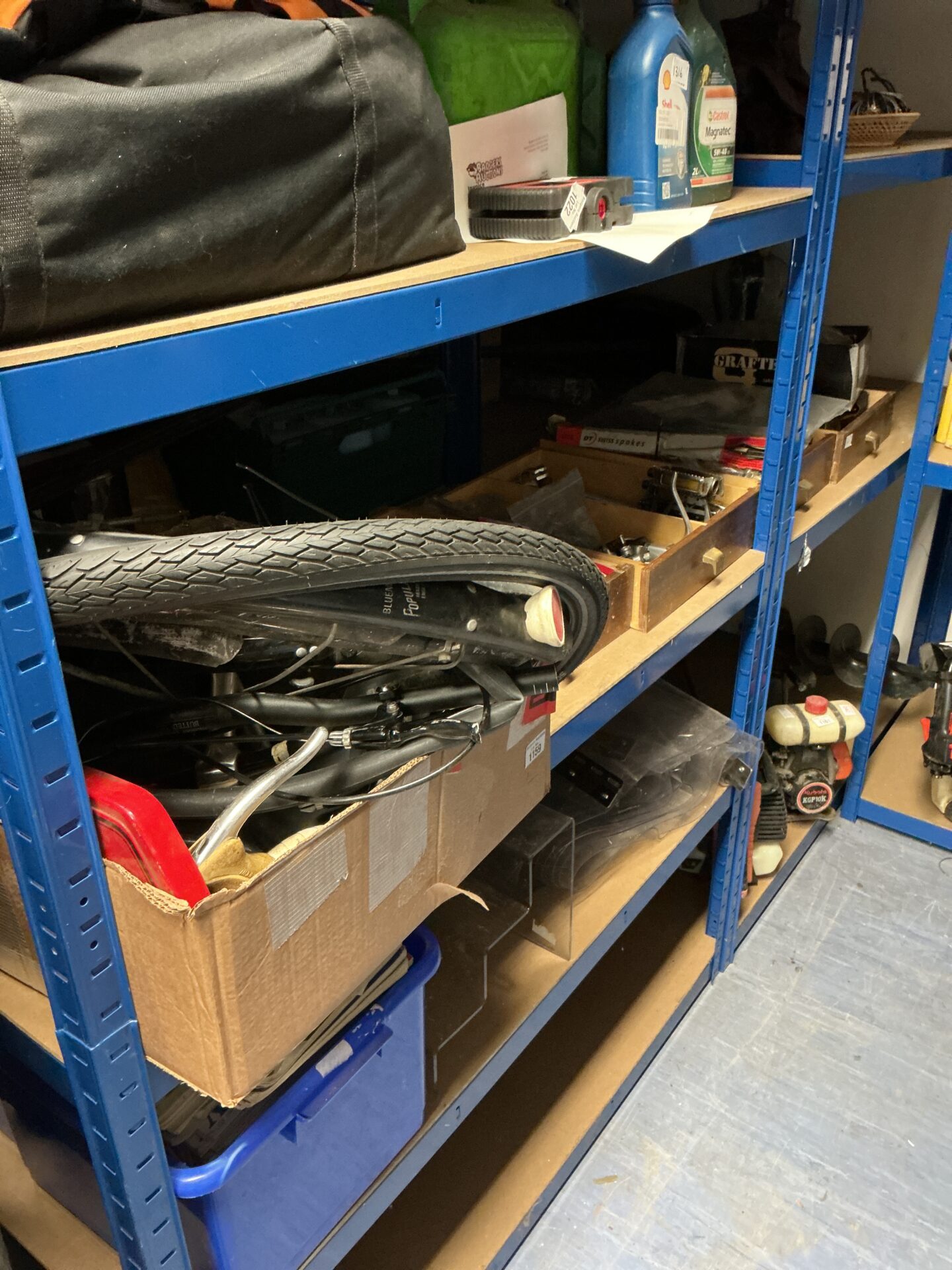 1159 Five Boxes of Bicycle Spares and accessories