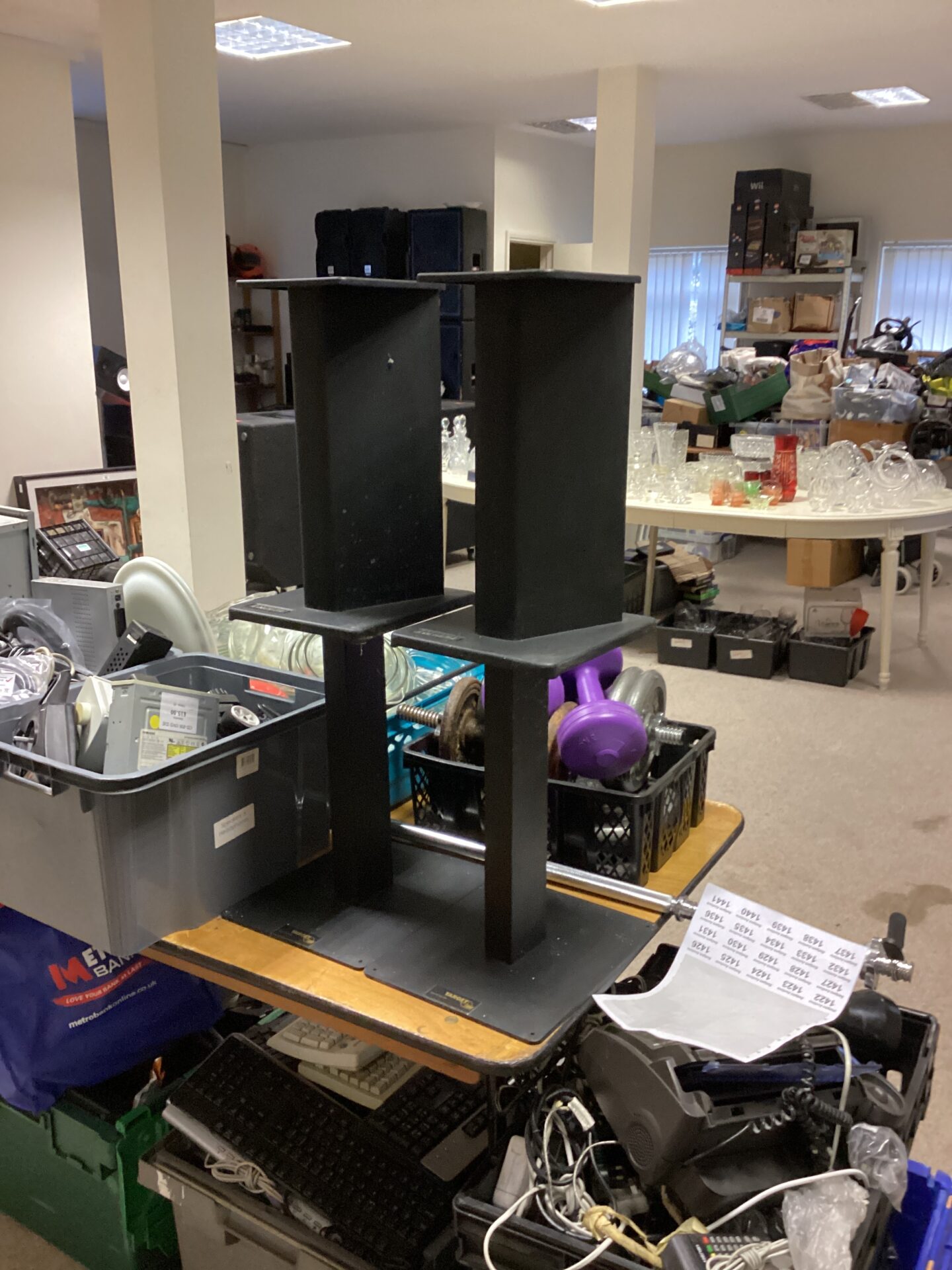 1421 Two speaker stands inc atacama & target