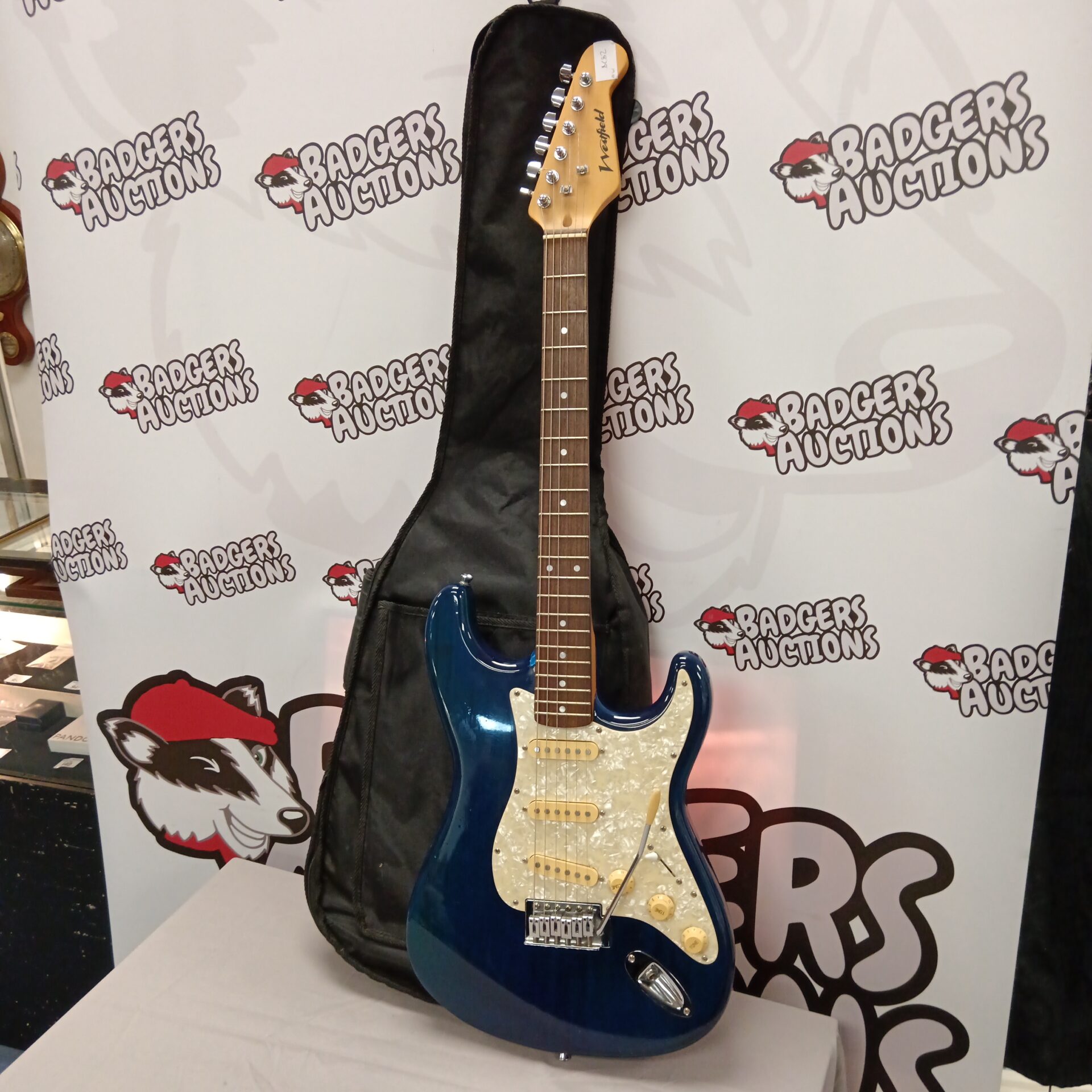 830 Blue Westfield electric guitar