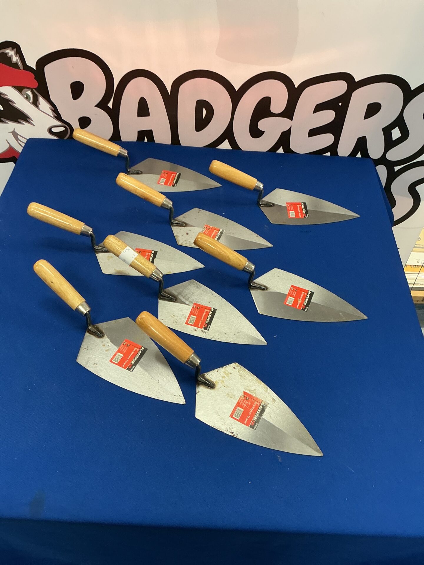 968 Eight 8” bricklayers trowels