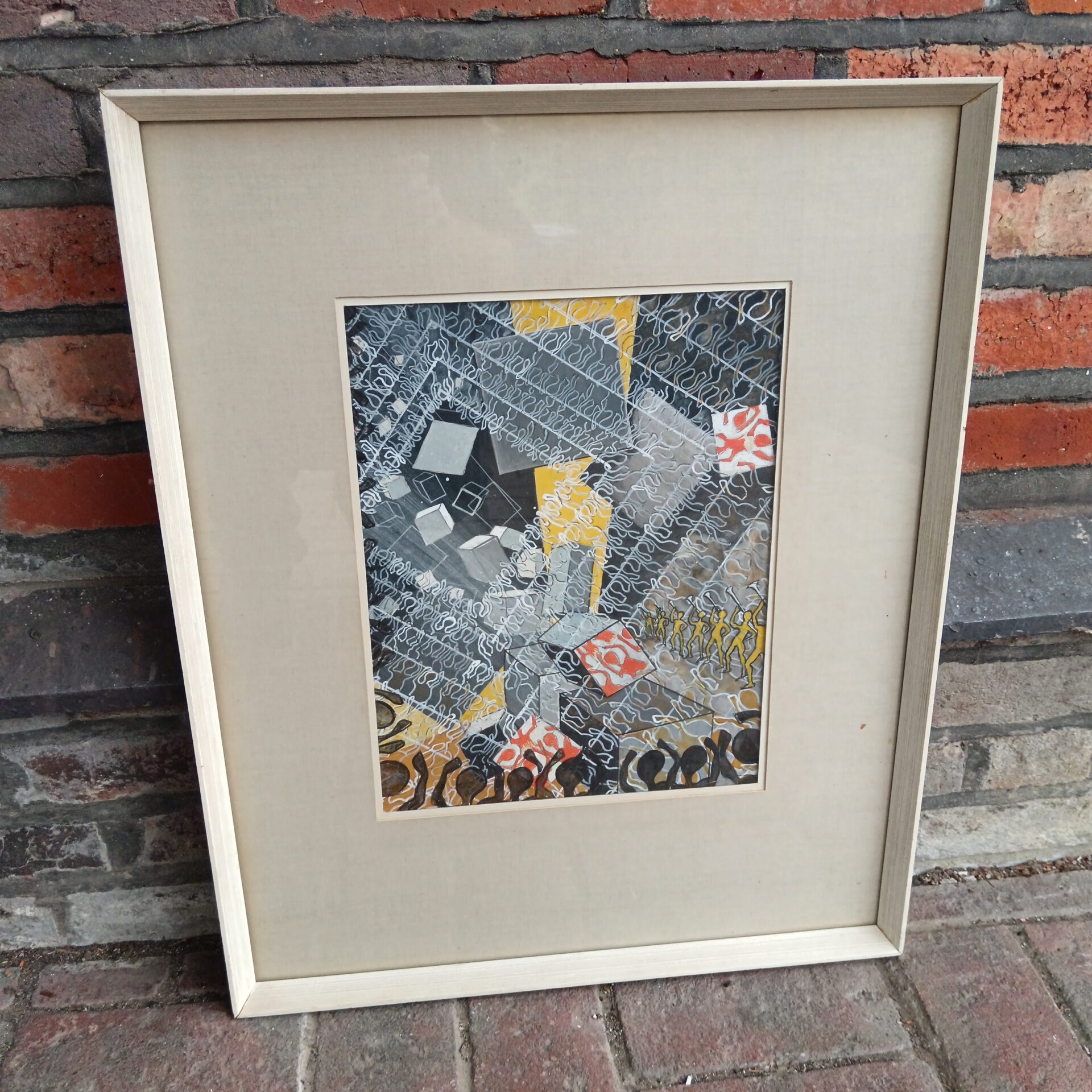 811 framed cubist mixed method abstract & figure study