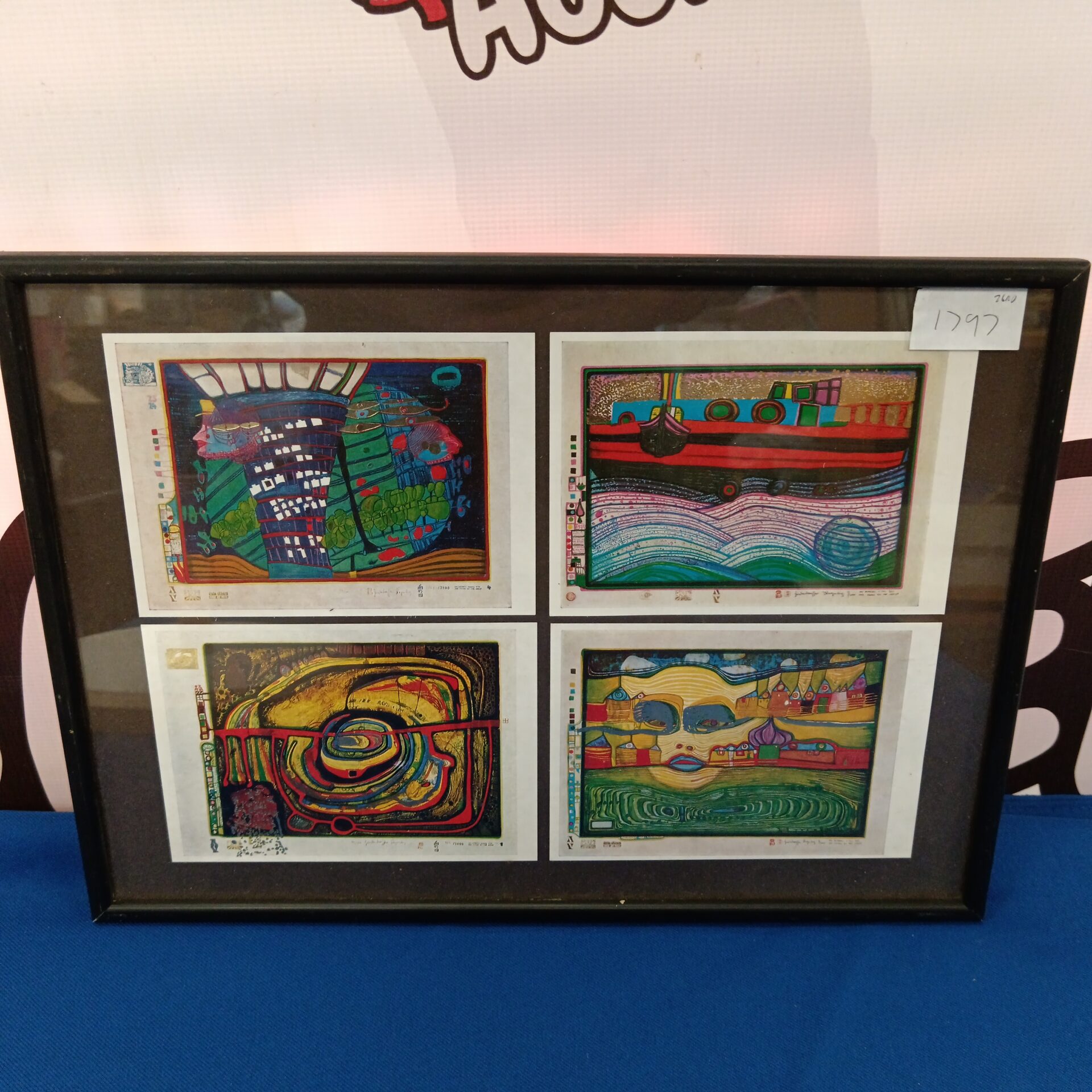 692 Artist Friedensreich Hundertwasser Friedensreich Hundertwasser framed set of four prints
