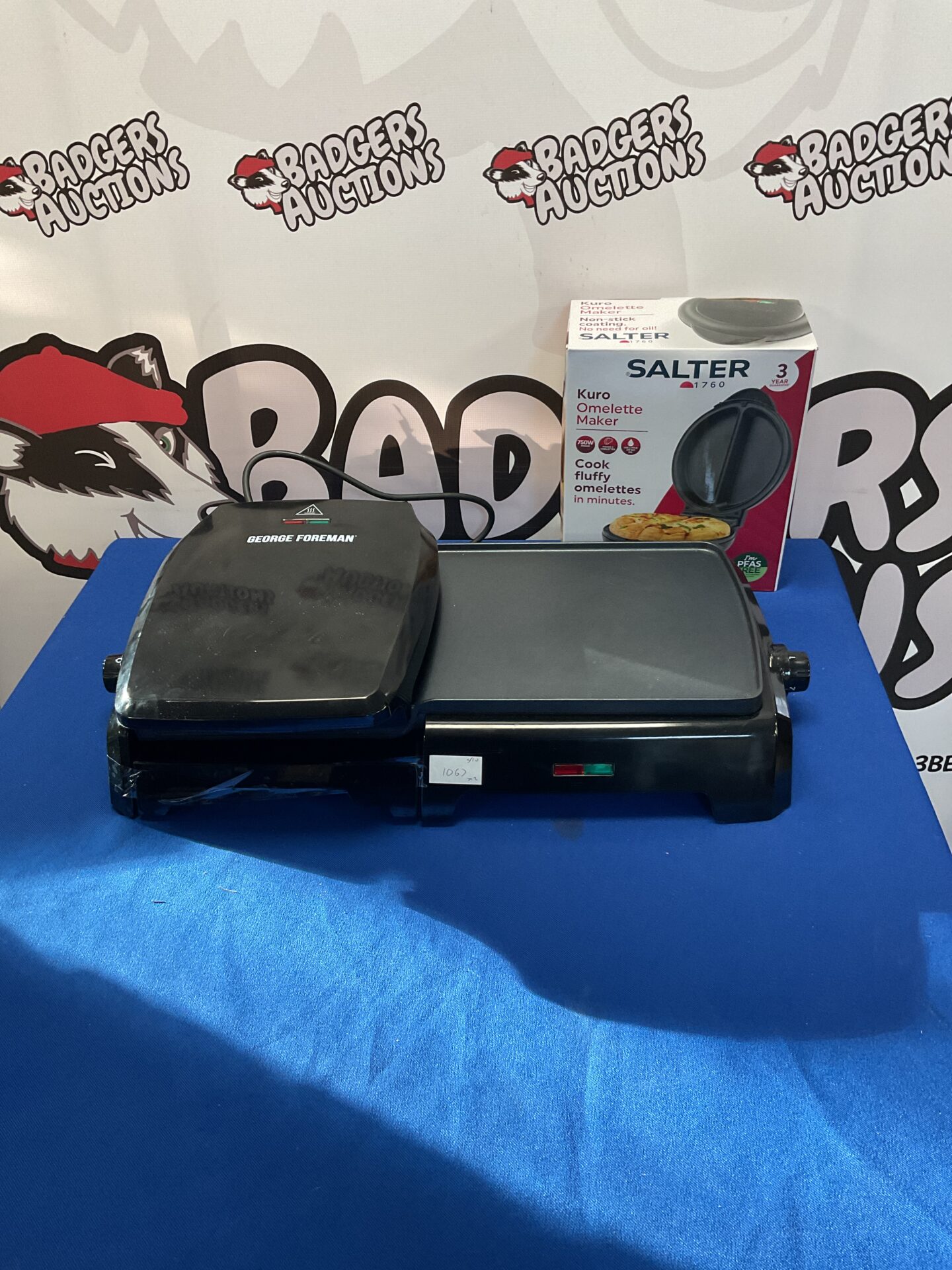 464 George foreman grill with salter omelette maker