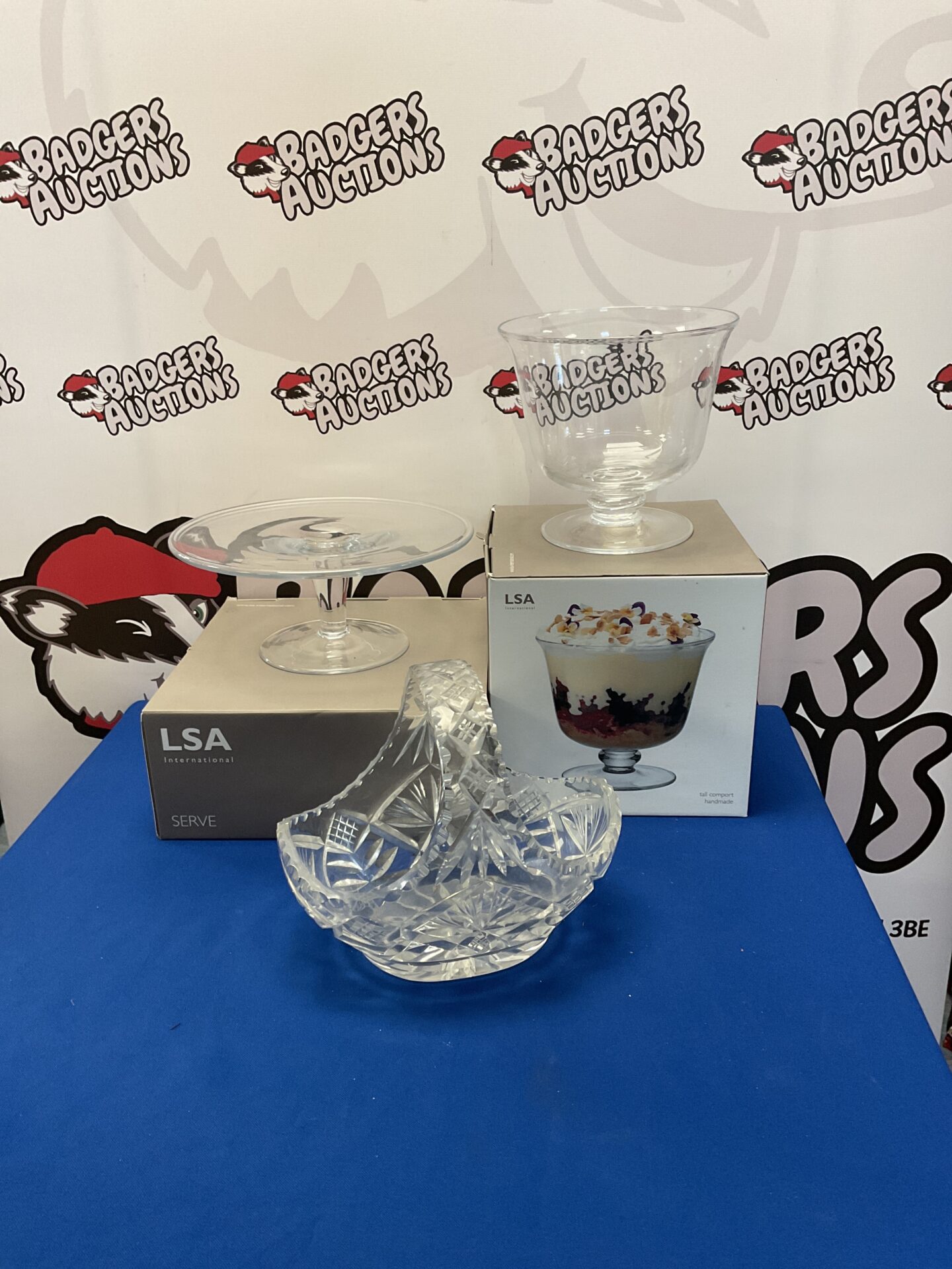 466 Three LSA glasswork bowls